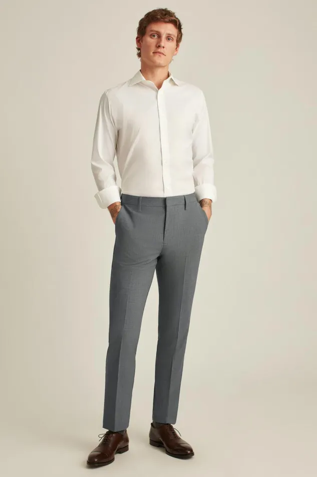 Men Dress Pants Bonobos Italian Stretch Wool Dress Pants Light Grey