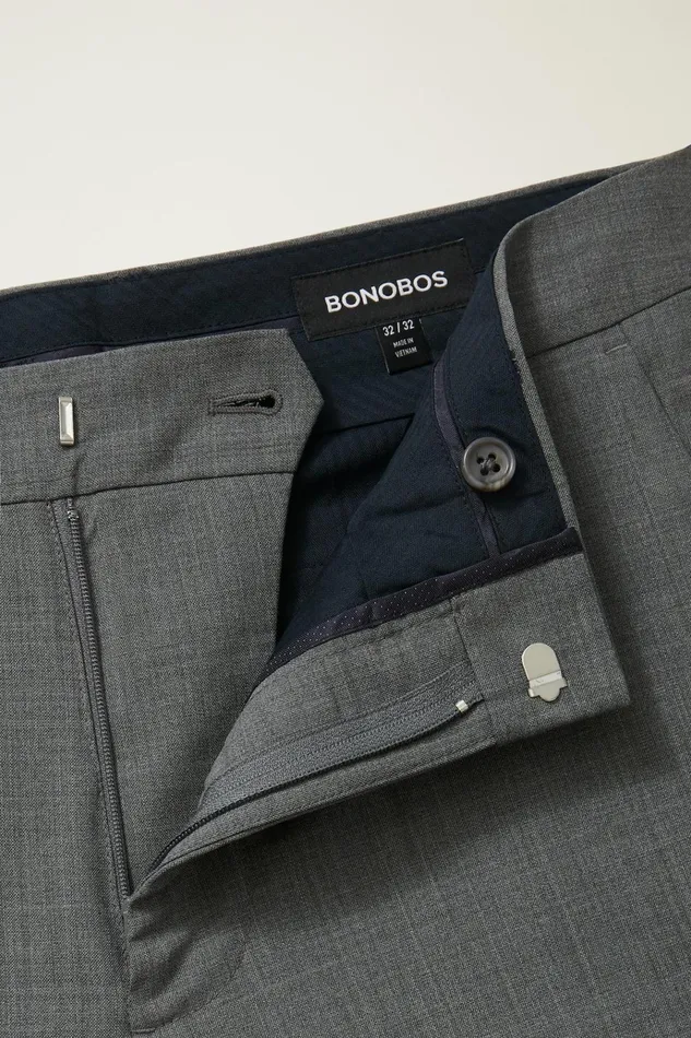 Men Dress Pants Bonobos Italian Stretch Wool Dress Pants Light Grey