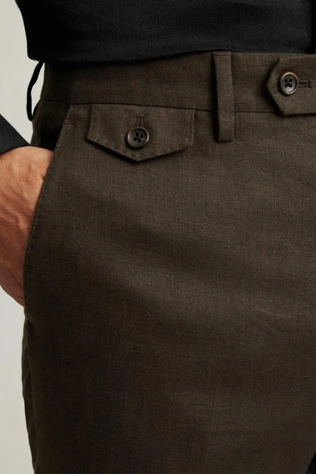 Men Dress Pants Bonobos Jetsetter Italian Linen Dress Pant Dark Brown