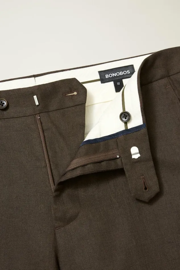 Men Dress Pants Bonobos Jetsetter Italian Linen Dress Pant Dark Brown