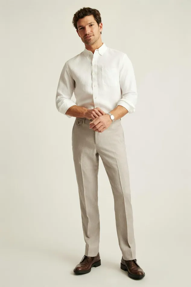 Men Dress Pants Bonobos Jetsetter Italian Linen Dress Pant Stone Beige