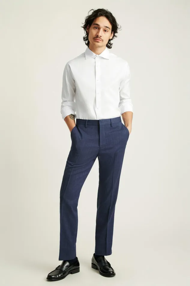 Men Dress Pants Bonobos Jetsetter Italian Wool Dress Pant Navy Glen Plaid