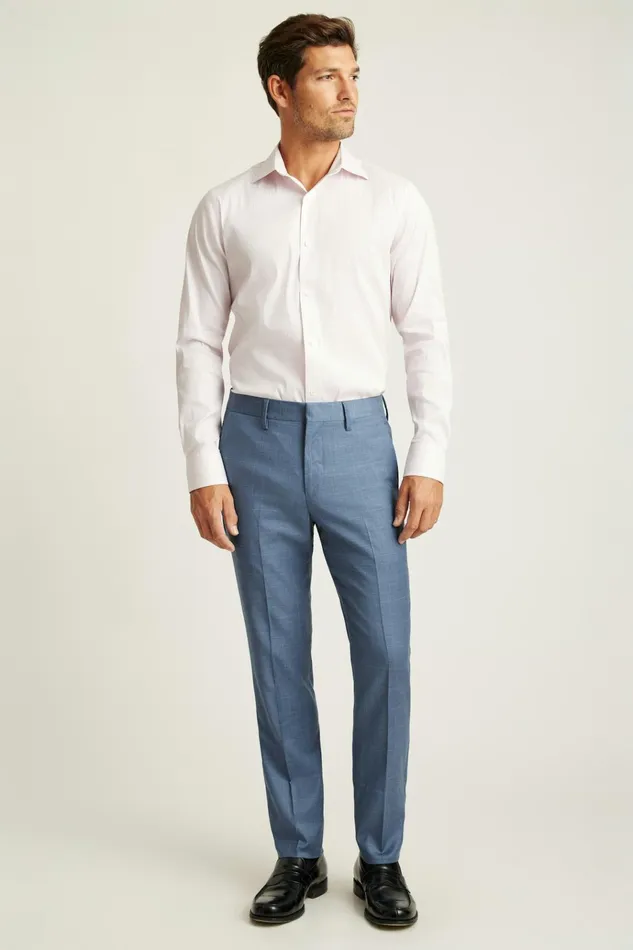 Men Dress Pants Bonobos Jetsetter Wool Dress Pant Blue White Deco Check