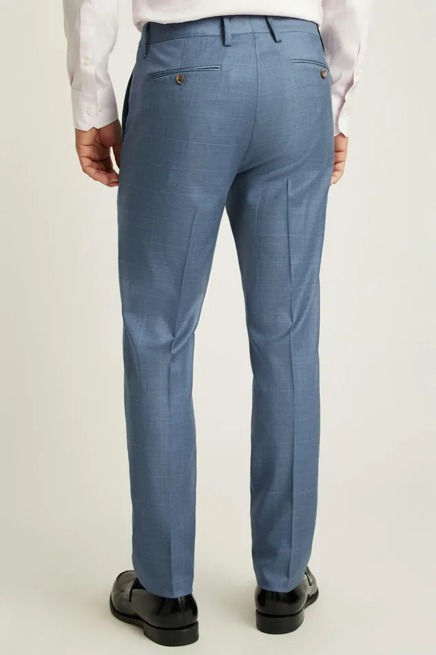 Men Dress Pants Bonobos Jetsetter Wool Dress Pant Blue White Deco Check