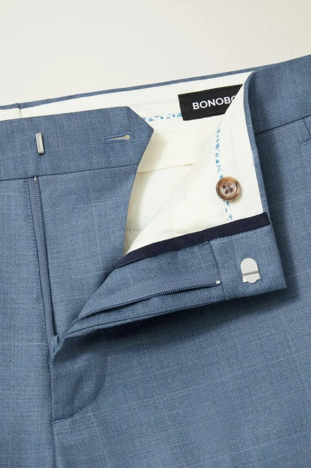 Men Dress Pants Bonobos Jetsetter Wool Dress Pant Blue White Deco Check