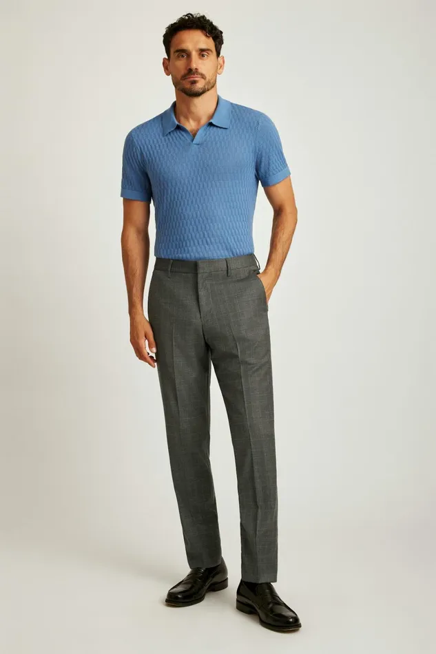 Men Dress Pants Bonobos Jetsetter Wool Dress Pant Charcoal Glen Check