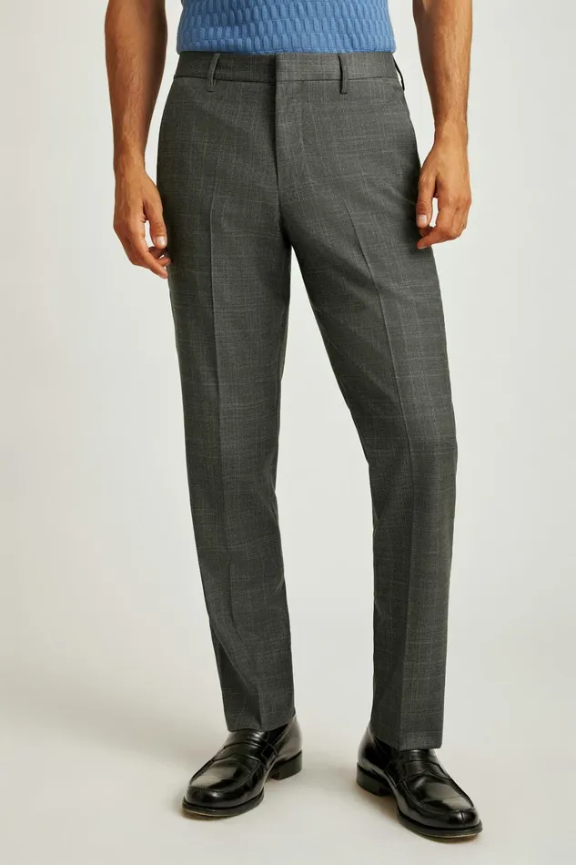Men Dress Pants Bonobos Jetsetter Wool Dress Pant Charcoal Glen Check