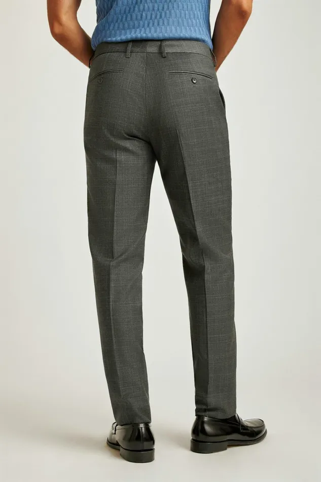 Men Dress Pants Bonobos Jetsetter Wool Dress Pant Charcoal Glen Check