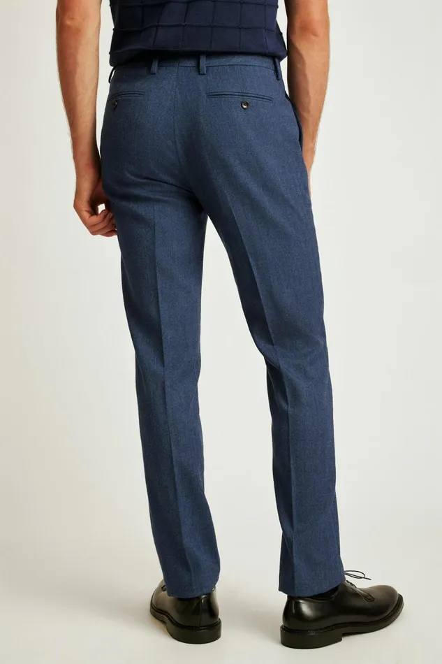 Men Dress Pants Bonobos Jetsetter Wool Dress Pant Dark Blue Herringbone