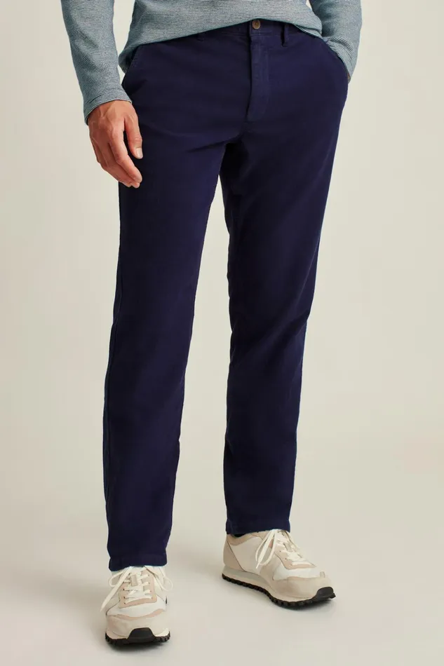 Men Dress Pants Bonobos Stretch Italian Moleskin Trouser Maritime Blue