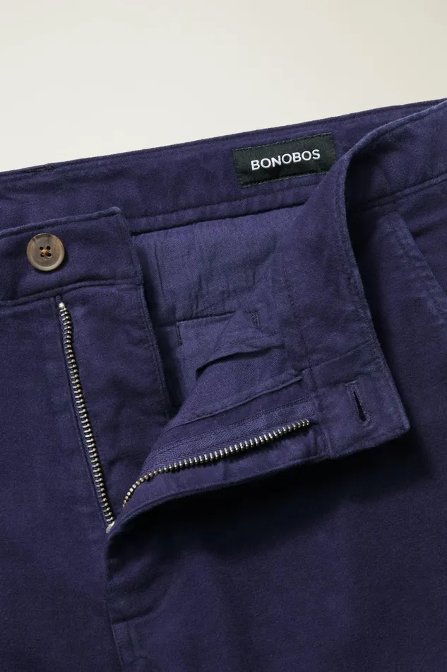 Men Dress Pants Bonobos Stretch Italian Moleskin Trouser Maritime Blue