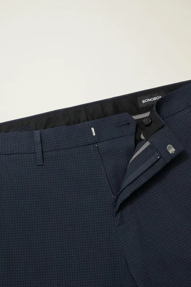 Men Dress Pants Bonobos Weekday Warrior Dress Pants Charcoal Micro Check