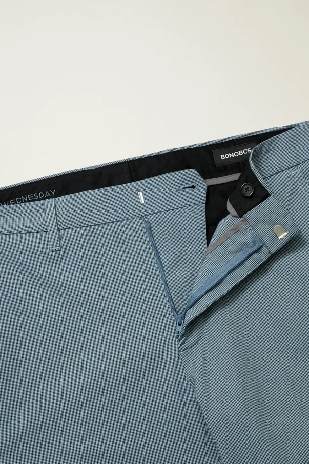 Men Dress Pants Bonobos Weekday Warrior Dress Pants Navy Blue Houndstooth