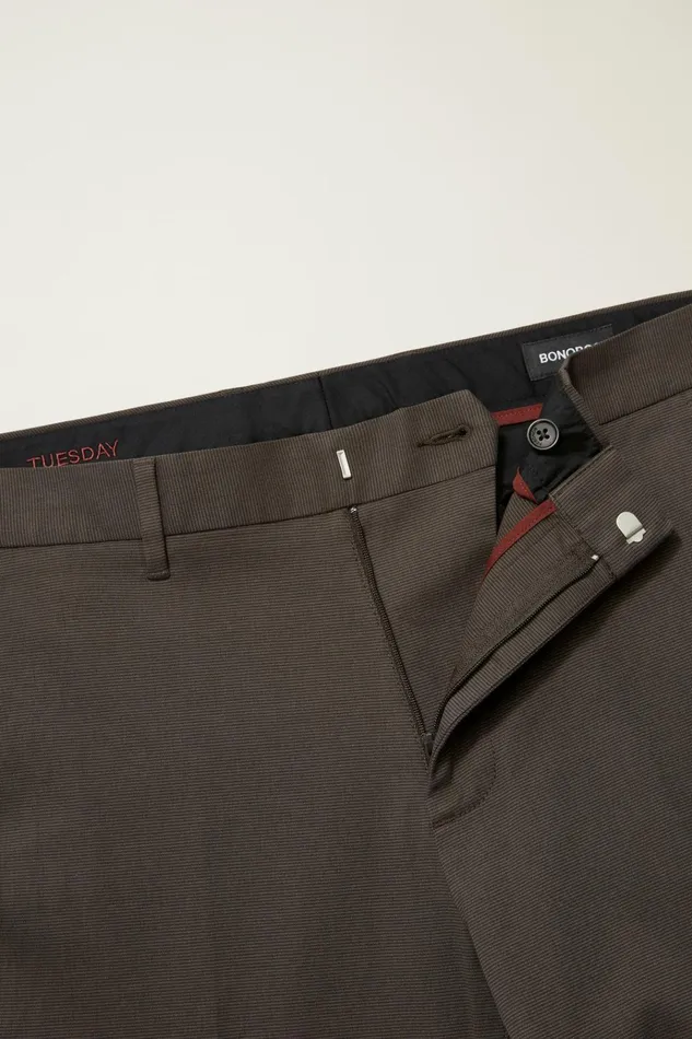 Men Dress Pants Bonobos Weekday Warrior Dress Pants Tuesday Brown Micro Dobby