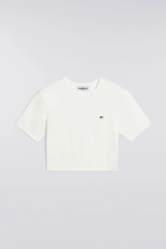 Men Fiorucci Angels Patch Crop TShirt White White Men Fiorucci Angels Patch Crop TShirt White White