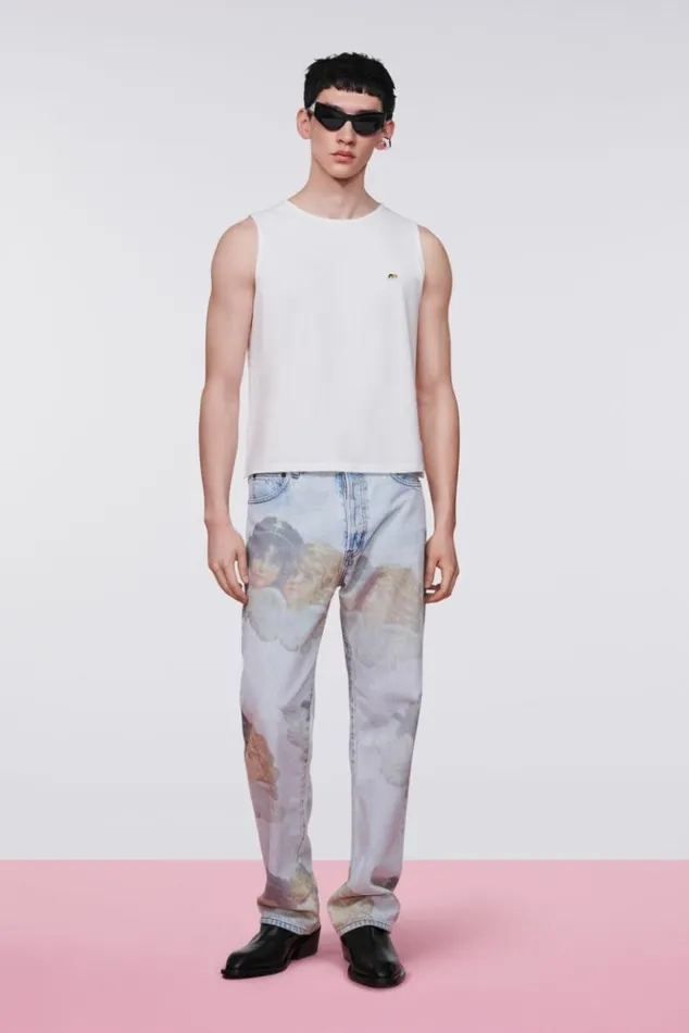 Men Fiorucci Angels Regular Fit Jeans Mid Blue Mid Blue