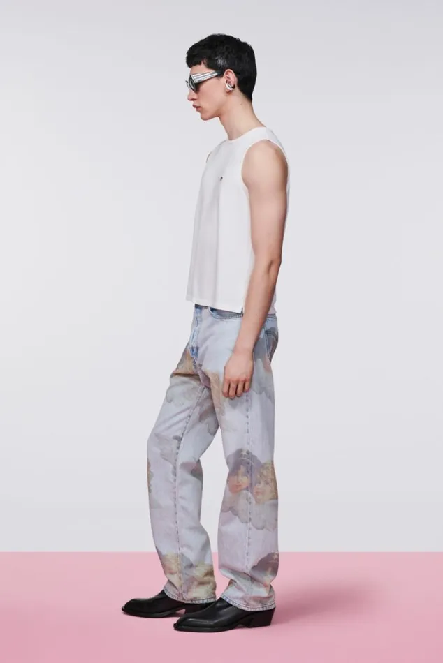 Men Fiorucci Angels Regular Fit Jeans Mid Blue Mid Blue Men Fiorucci Angels Regular Fit Jeans Mid Blue Mid Blue