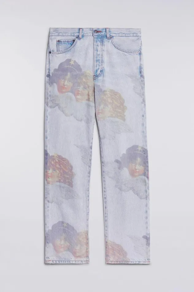 Men Fiorucci Angels Regular Fit Jeans Mid Blue Mid Blue Men Fiorucci Angels Regular Fit Jeans Mid Blue Mid Blue