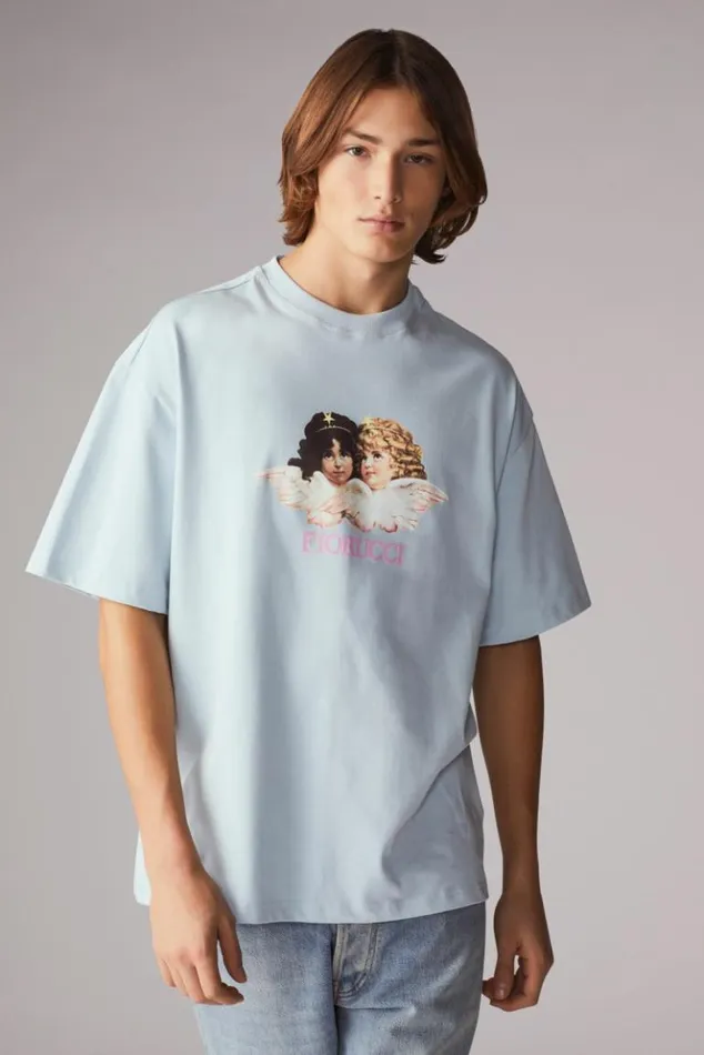 Men Fiorucci Angels TShirt Blue Blue Men Fiorucci Angels TShirt Blue Blue