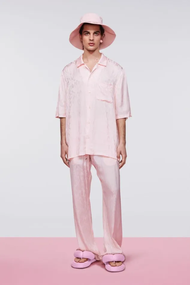 Men Fiorucci Banimalier Jacquard Shirt Pink Pink