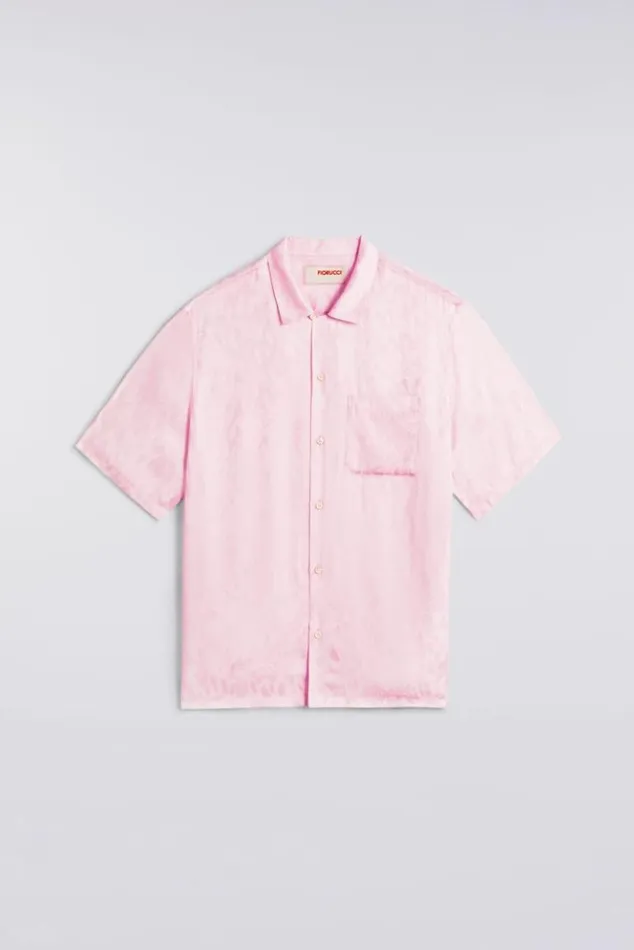 Men Fiorucci Banimalier Jacquard Shirt Pink Pink Men Fiorucci Banimalier Jacquard Shirt Pink Pink