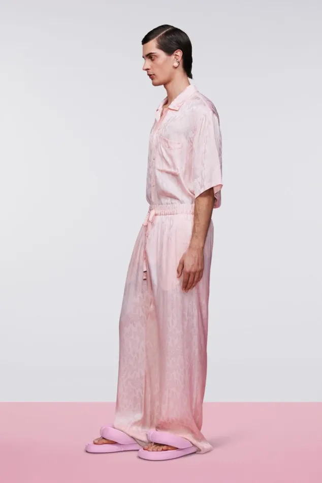 Men Fiorucci Banimalier Jacquard Trousers Pink Pink Men Fiorucci Banimalier Jacquard Trousers Pink Pink