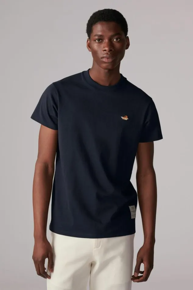 Men Fiorucci Icon Angels Plaque TShirt Navy Navy Men Fiorucci Icon Angels Plaque TShirt Navy Navy