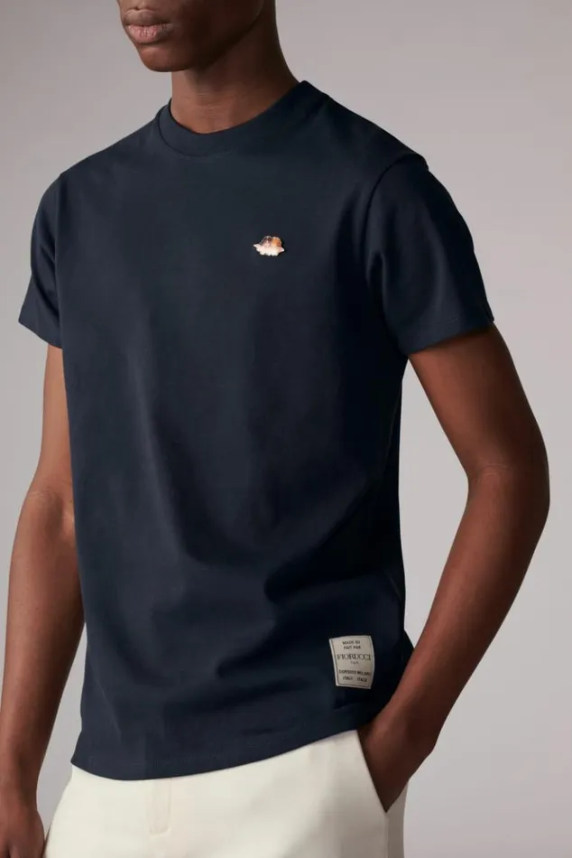 Men Fiorucci Icon Angels Plaque TShirt Navy Navy Men Fiorucci Icon Angels Plaque TShirt Navy Navy