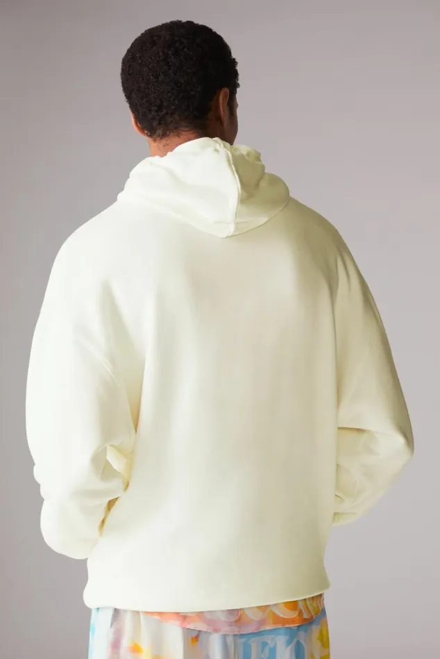 Men Fiorucci Jeans Logo Hoodie Off White Off White Men Fiorucci Jeans Logo Hoodie Off White Off White