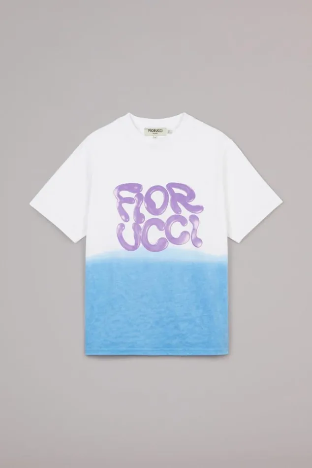 Men Fiorucci Liquid Logo Ombre Tshirt Blue Blue Men Fiorucci Liquid Logo Ombre Tshirt Blue Blue