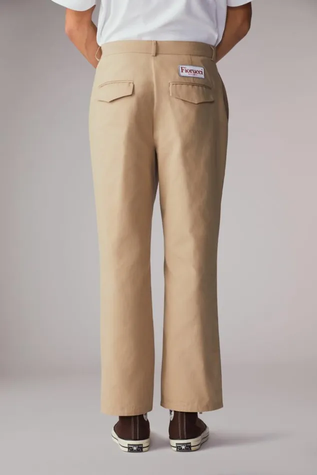 Men Fiorucci Logo Patch Trousers Brown Brown Men Fiorucci Logo Patch Trousers Brown Brown