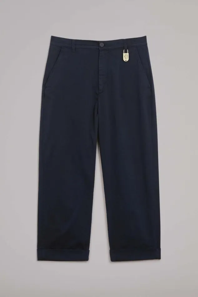 Men Fiorucci Logo Patch Trousers Navy Navy Men Fiorucci Logo Patch Trousers Navy Navy