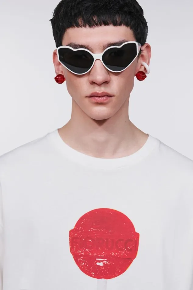 Men Fiorucci Lollipop Graphic TShirt White White Men Fiorucci Lollipop Graphic TShirt White White
