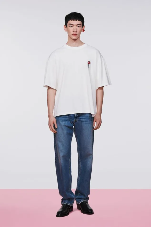 Men Fiorucci Lollipop Patch TShirt White White