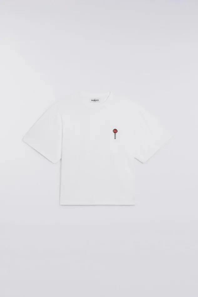 Men Fiorucci Lollipop Patch TShirt White White Men Fiorucci Lollipop Patch TShirt White White