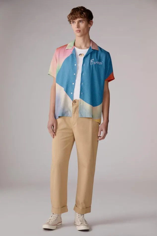 Men Fiorucci Morning Rise Bowling Shirt Multi Multi