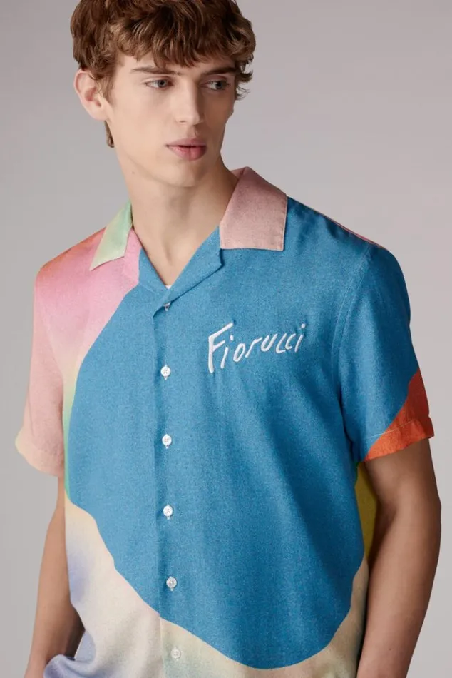 Men Fiorucci Morning Rise Bowling Shirt Multi Multi Men Fiorucci Morning Rise Bowling Shirt Multi Multi