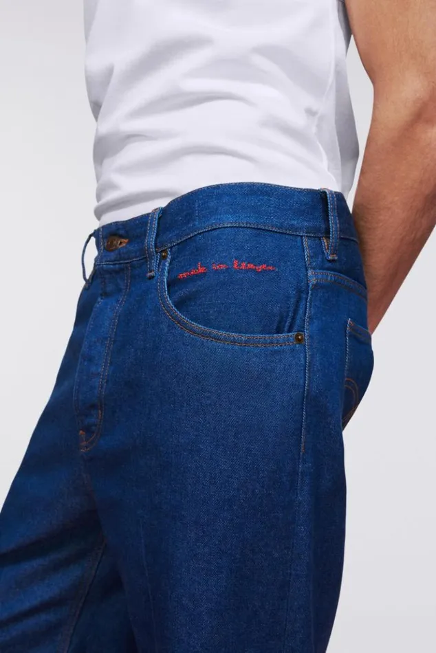 Men Fiorucci Patch Jeans Indigo Blue Indigo Blue Men Fiorucci Patch Jeans Indigo Blue Indigo Blue