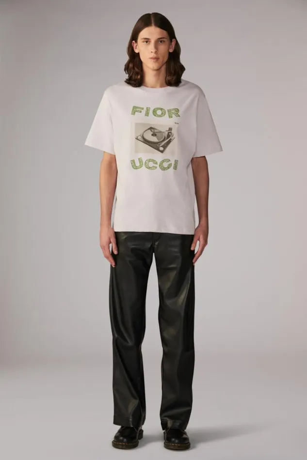 Men Fiorucci Record Player TShirt Lavender Lavender