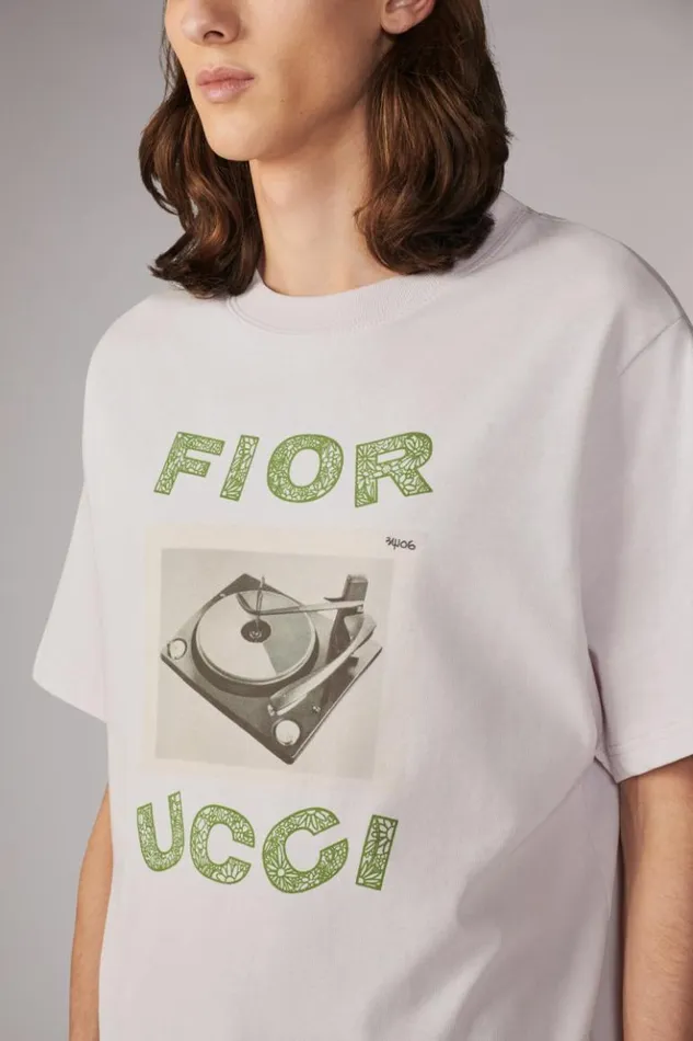 Men Fiorucci Record Player TShirt Lavender Lavender Men Fiorucci Record Player TShirt Lavender Lavender