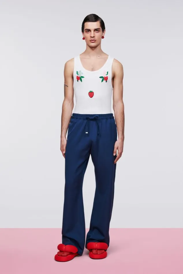 Men Fiorucci Suit Trousers Blue Blue
