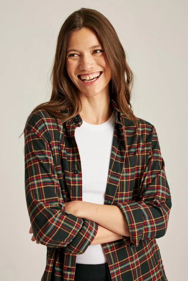 Men Flannels and Shirt Jackets Bonobos Everyday Lightweight Flannel Shirt Blue Wellington Plaid