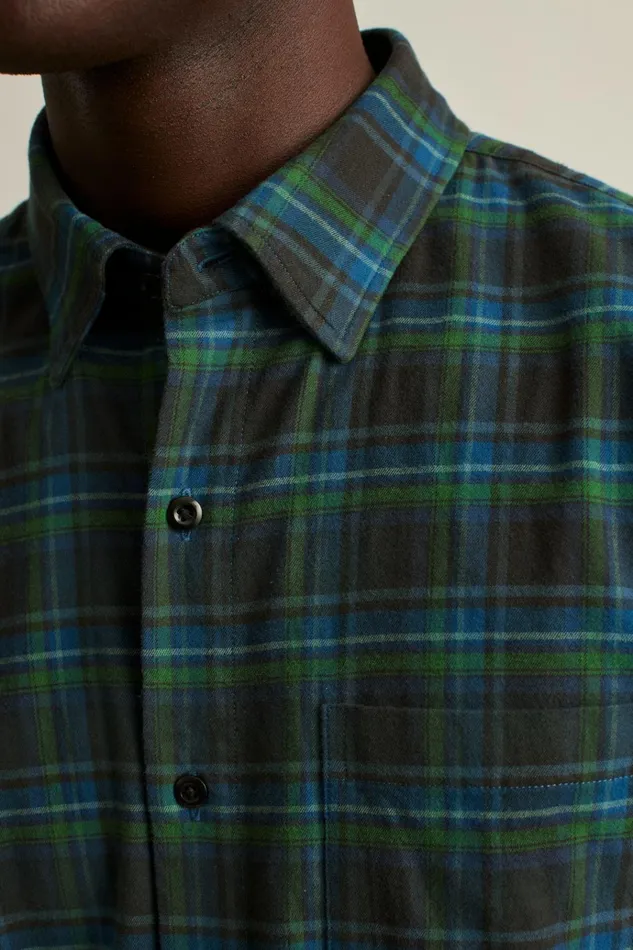 Men Flannels and Shirt Jackets Bonobos Everyday Lightweight Flannel Shirt Buttonwood Plaid