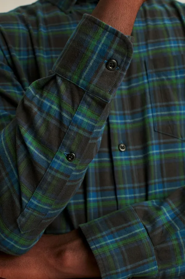 Men Flannels and Shirt Jackets Bonobos Everyday Lightweight Flannel Shirt Buttonwood Plaid