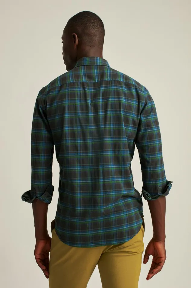 Men Flannels and Shirt Jackets Bonobos Everyday Lightweight Flannel Shirt Buttonwood Plaid