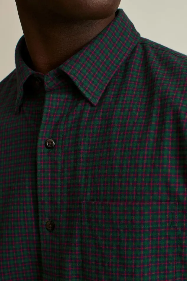 Men Flannels and Shirt Jackets Bonobos Everyday Lightweight Flannel Shirt Caspian Check