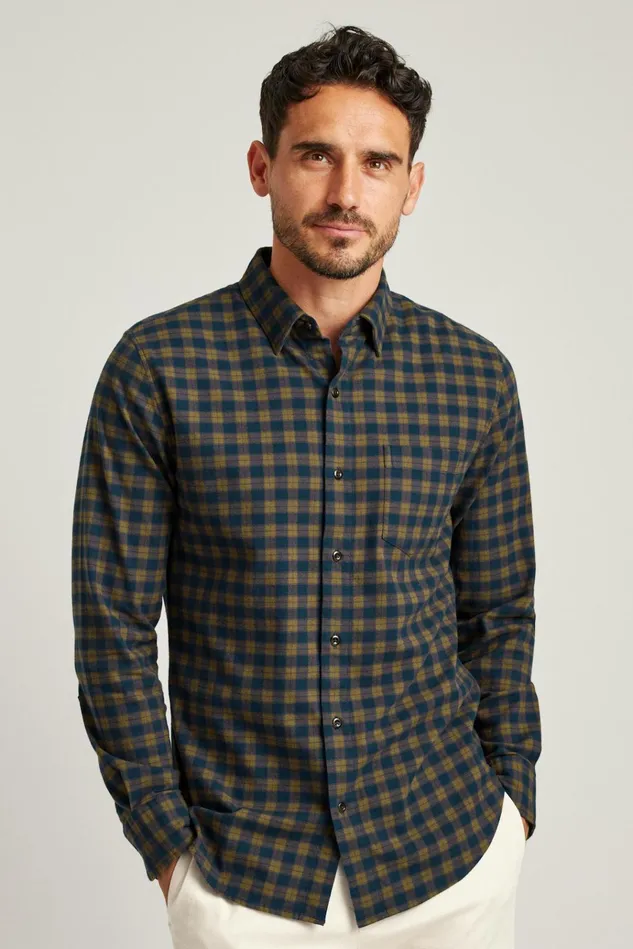 Men Flannels and Shirt Jackets Bonobos Everyday Lightweight Flannel Shirt Languishing Plaid