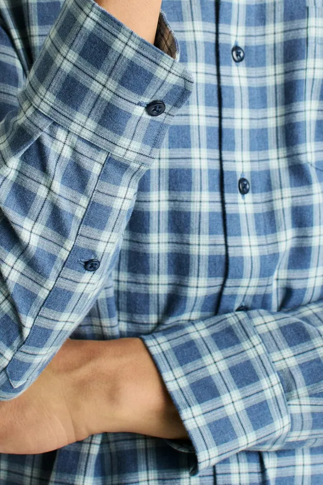 Men Flannels and Shirt Jackets Bonobos Everyday Lightweight Flannel Shirt Nomad Plaid