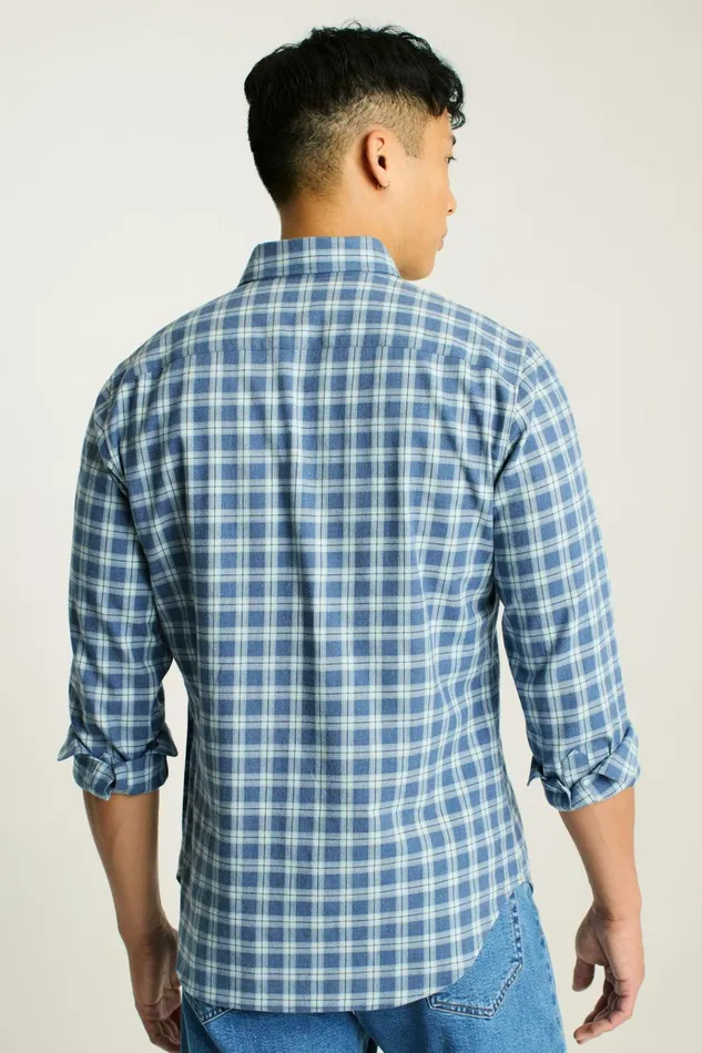 Men Flannels and Shirt Jackets Bonobos Everyday Lightweight Flannel Shirt Nomad Plaid