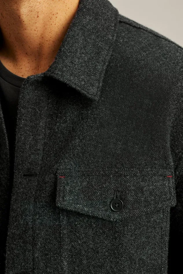 Men Flannels and Shirt Jackets Bonobos Japanese Wool Jacket Charcoal